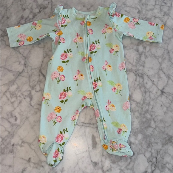Little Me Other - Little Me Floral Ruffle Footie 3M